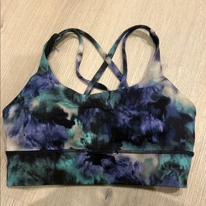lululemon athletica Tie-Dye Strappy Sports Bra — Blue, Green, Black